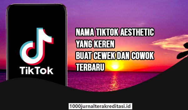 Nama Tiktok Aesthetic yang Keren Buat Cewek dan Cowok Terbaru